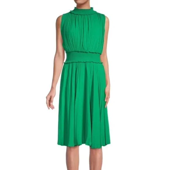 Nanette Lepore | Dresses | New Nanette Lepore High Neck Sleeveless Midi Dress  Shamrock Green | Poshmark